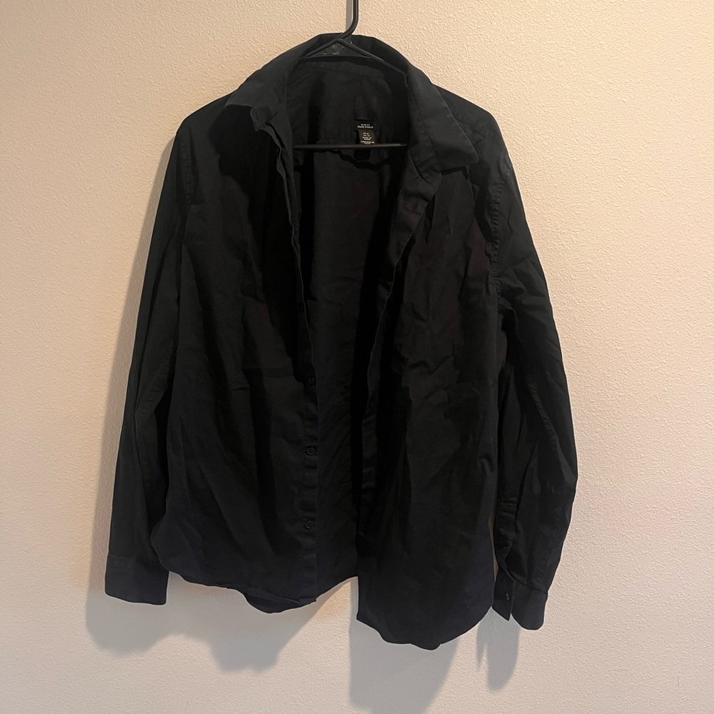 Men's Black Button down